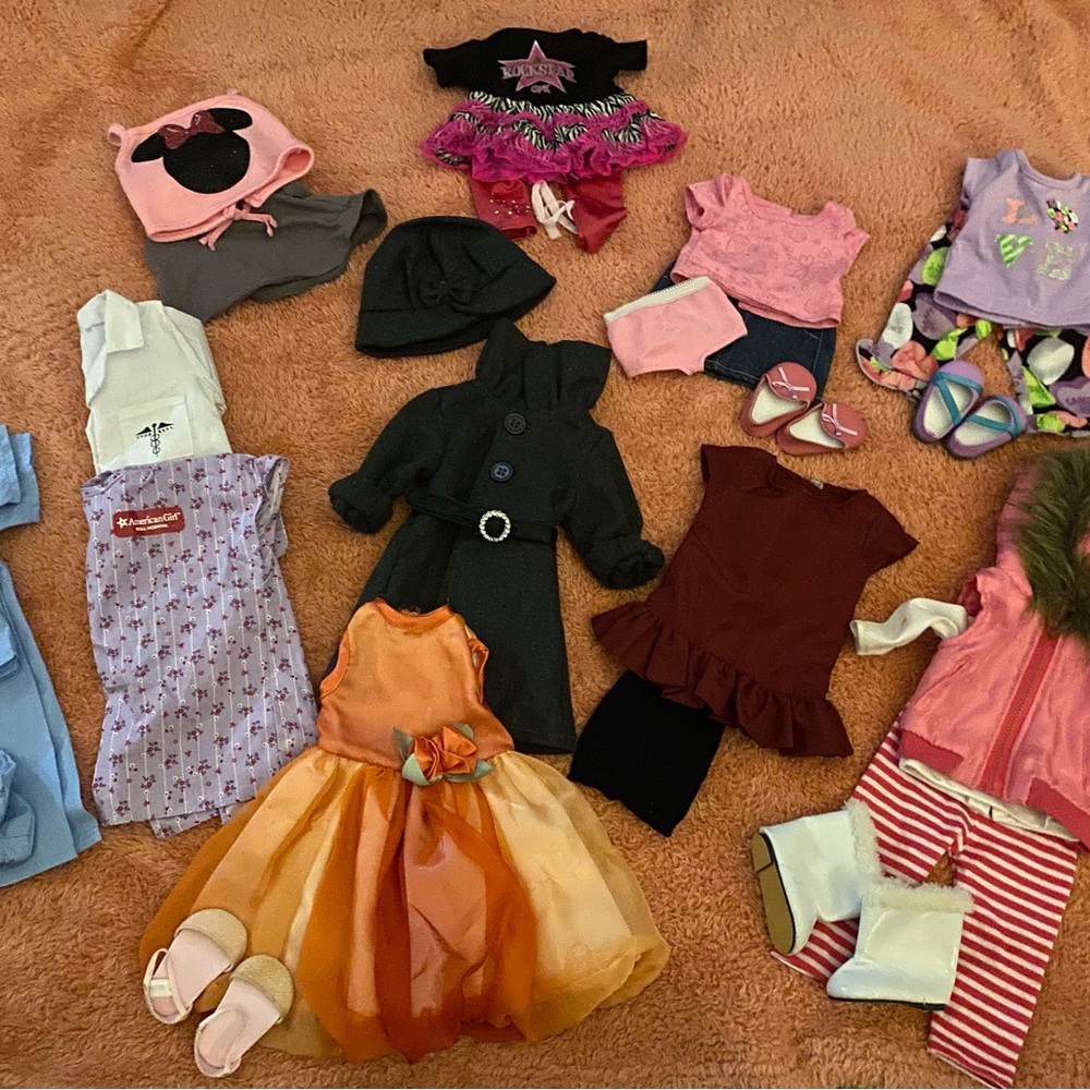 Assorted American Girl Doll Clothes Set with Accessories